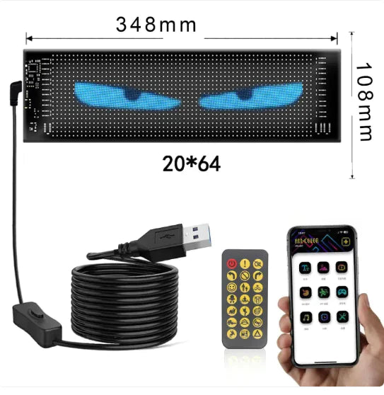 PM Customs™ LED Display – Devil Eyes & Custom Animations (Multiple Sizes)