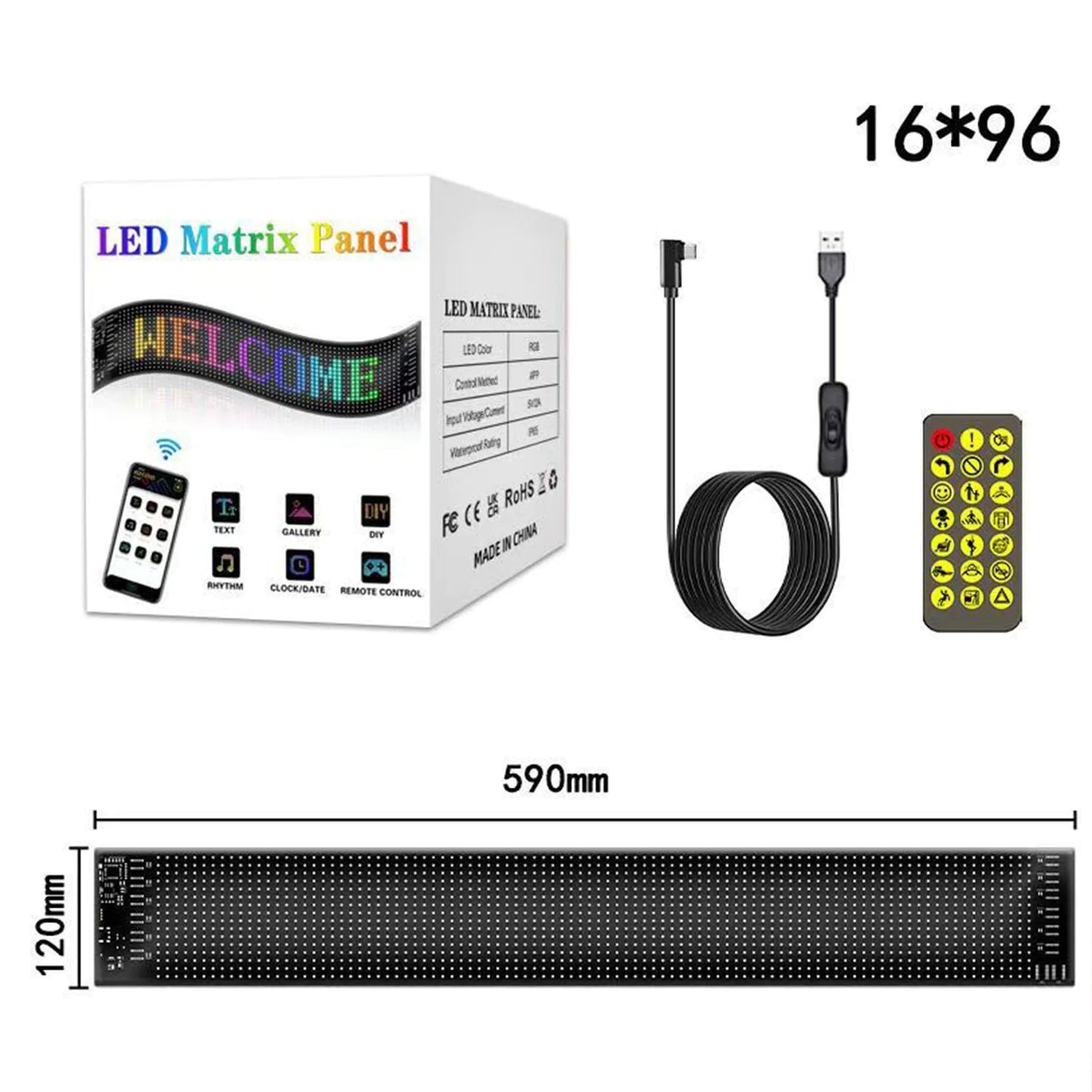 PM Customs™ LED Display – Devil Eyes & Custom Animations (Multiple Sizes)