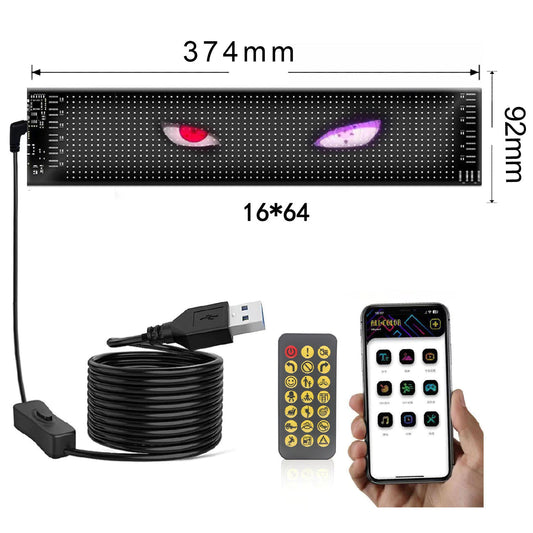 PM Customs™ LED Display – Devil Eyes & Custom Animations (Multiple Sizes)