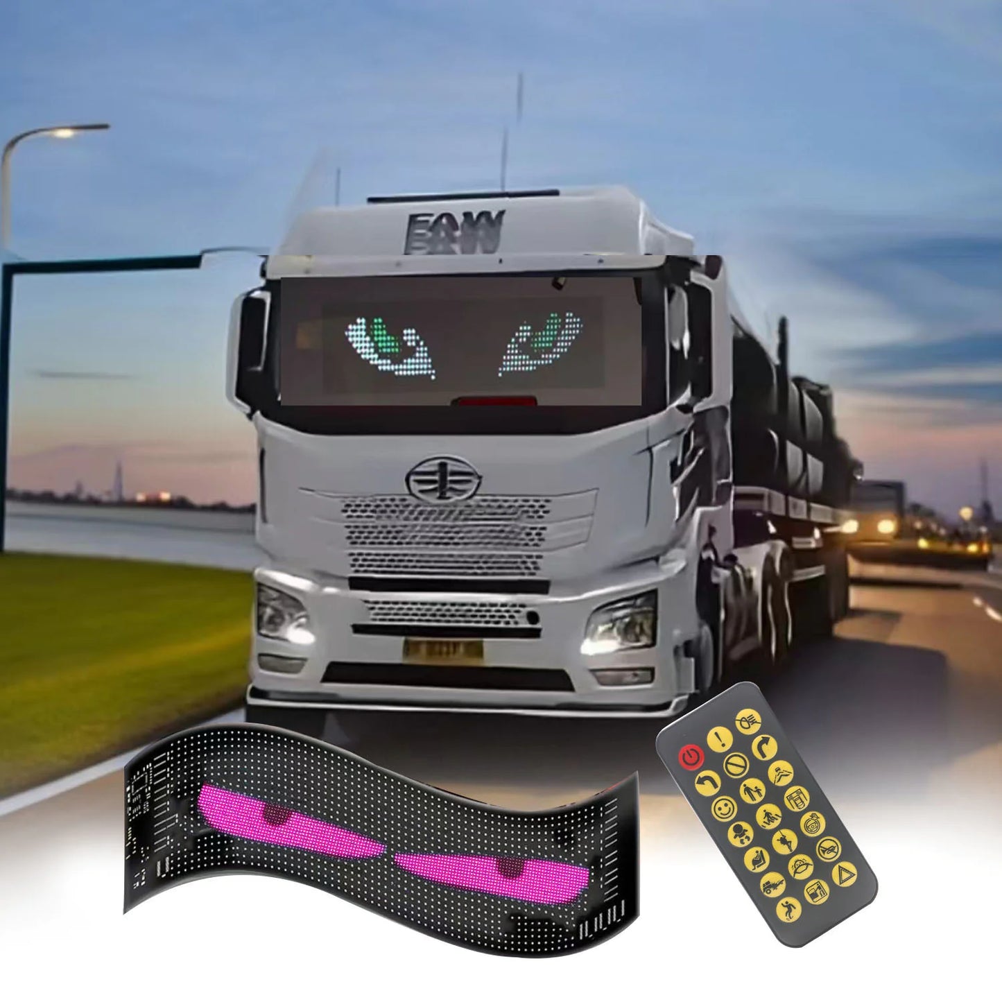 PM Customs™ LED Display – Devil Eyes & Custom Animations (Multiple Sizes)