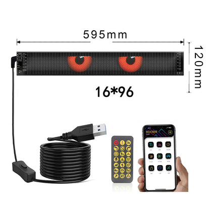 PM Customs™ LED Display – Devil Eyes & Custom Animations (Multiple Sizes)